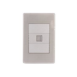 Placa Toma Telefónica Plateada marca Lucek modelo BP17MP