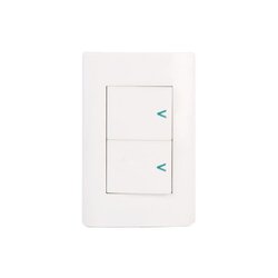 Placa 2 Apagadores Sencillos blanco marca Lucek