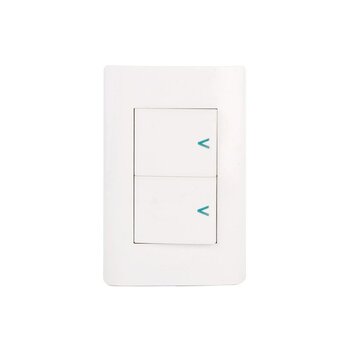 Placa 2 Apagadores Sencillos blanco marca Lucek