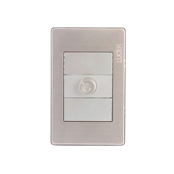 Placa 3 Módulos Dimmer Plateado marca Lucek modelo BP04MP