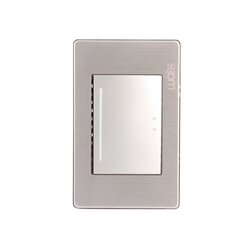 Placa 1 Apagador Escalera Plateado Lucek modelo BP013MP
