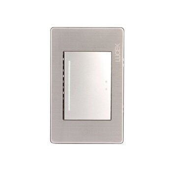 Placa 1 Apagador Escalera Plateado Lucek modelo BP013MP