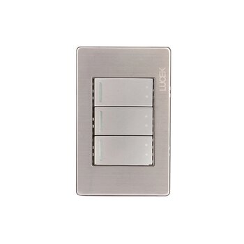 Placa 3 Apagadores Escalera Lucek modelo BP10MP