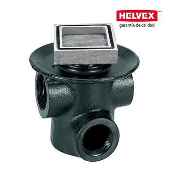 Coladera Piso Una Boca Tapa Cuadrada 25-CHLI