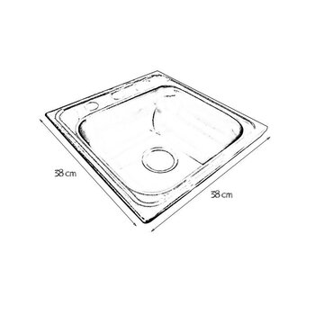 Fregadero M10 marca Eb Técnica 38 x 38 cm 1 tina