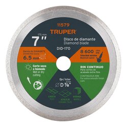 Disco Diamante Rin Continuo 7 pulg Truper