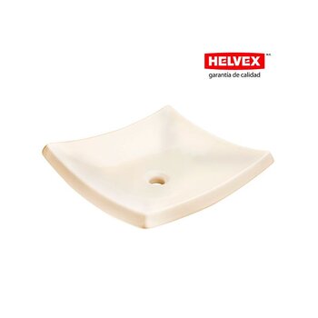 Lavabo Marfil Sobreponer Helvex Cuadrado LV TRAZZO M