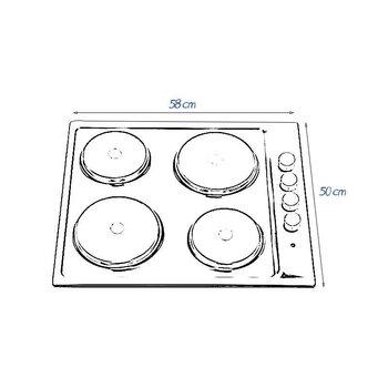 Parrilla eléctrica empotrable marca Eb técnica 58 cm EB-431