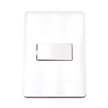 Placa 1 Apagador Escalera Unno Blanco