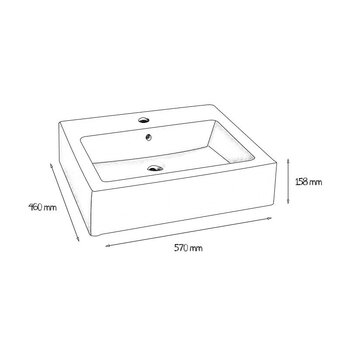 Lavabo Futura Sobreponer Blanco Helvex