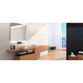 Azulejo Daltile 30 x 60 cm White Musse Wave GMU1