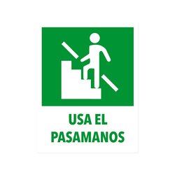Señalamiento Usa El Pasamanos 3 mm 20 x 30