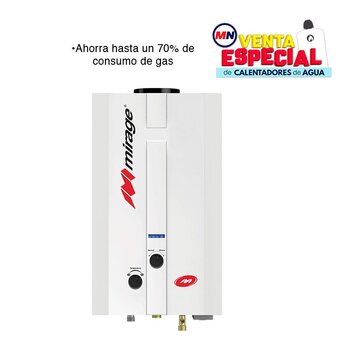 Calentador Paso Instantáneo 6 Lts Mirage Gas Natural