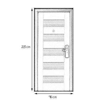 Puerta de Seguridad Toledo 16 Bloqueos Izquierda .96 x 2.13 m