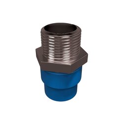 Conector CPVC Azul Rosca Exterior Bronce 25 mm Flowguard Gold
