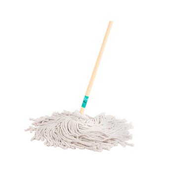 Trapeador Pabilo Algodón Bastón Madera 120 cm