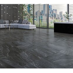 Piso Stratto Daltile 60.5 x 60.5 cm black ZS38