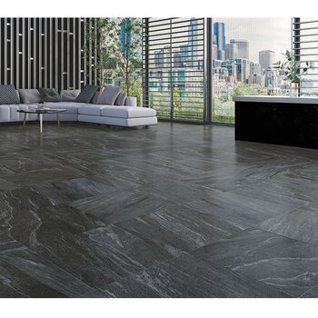 Piso Stratto Daltile 60.5 x 60.5 cm black ZS38