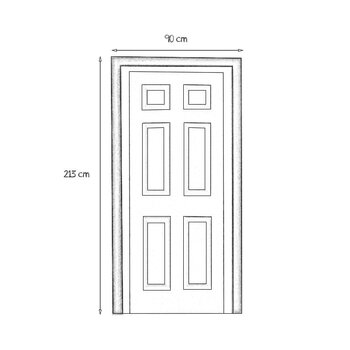 Paquete Puerta Tambor 90 x 213 cm HDF-Colonist