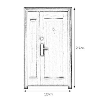 Puerta de Seguridad 1.20 x 2.13 cm Fijo Derecho