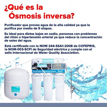 Sistema Ósmosis Inversa 5 Pasos Rotoplas 10 Garrafones