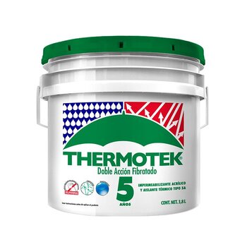 Impermeabilizante Acrílico Thermotek Doble Acción Blanco 4 Lt