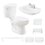 Paquete Sanitario Redondo Maya con Accesorios Blanco