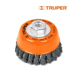 Carda Copa Alambre Trenzado Fino 4 pulg Truper 5/8