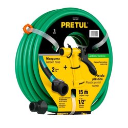 Manguera Reforzada Pistola Plástica 15 m Pretul