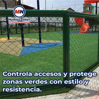 Malla Ciclónica Forrada DeAcero 1.50 x 20 ML Cal 12.5