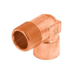 Codo Cobre Rosca Exterior 90 x 19 mm ¾