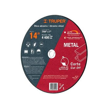 Disco Corte Metal Truper 14 pulg ABT-739