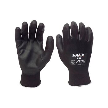 Guante Poliéster Max Negro Grande