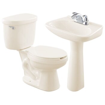 Paquete Sanitario Redondo Maya con Pedestal Hueso