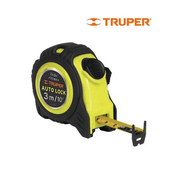 Flexómetro Truper 3 m Contra Impacto Auto Lock