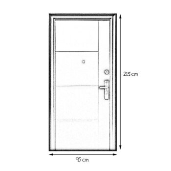 Puerta de Seguridad 0.95 x 2.13 MTS 16 Bloqueos Izquierda