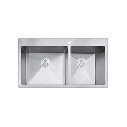 Fregadero Cuadra Kele Doble Tarja 87.5 x 51 cm KHD3420