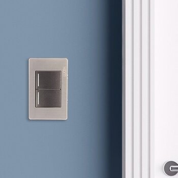 Placa 2 Apagadores Sencillos marca Lucek modelo BP02MA