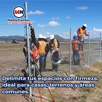 Malla Ciclónica Galvanizada DeAcero 1.25 x 20 ML Cal 13