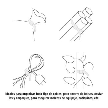 Cincho Plástico Volteck 60 cm Natural Tensión 22 kg 25 pz