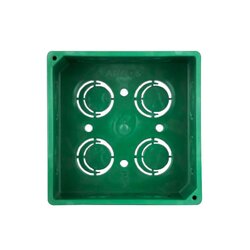 Caja Cuadrada PVC Verde 4 x 4 pulg