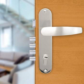 Cerradura Placa Larga Jerez Tesa Cromo Mate Ll/Ll