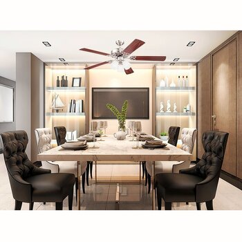 Ventilador de cielo CoolFan Architect Niquel 52 pulg