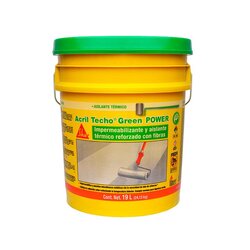 Impermeabilizante Acríl Fibra Techo Green Power 5A Blanco 19L