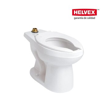 Taza Fluxómetro Alargada Helvex Altura Confort TZF NAO17