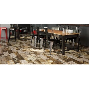 Piso Antique Wood Daltile 18 x 50 cm Ocre