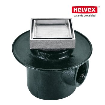 Coladera Lisa Cuadrada Una Boca 282-35-CHLI