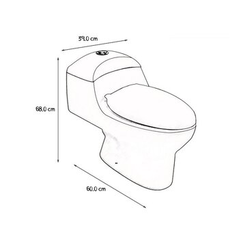Sanitario una Pieza Mazara marca Tendenzza Blanco
