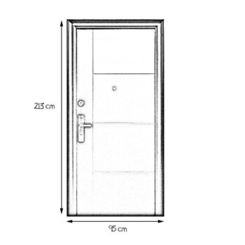 Puerta de Seguridad 95 x 2.13 MTS 16 Bloqueos Derecha