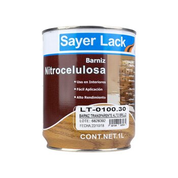 Barniz Transparente Alto Brillo Sayer Lack 1 Lt